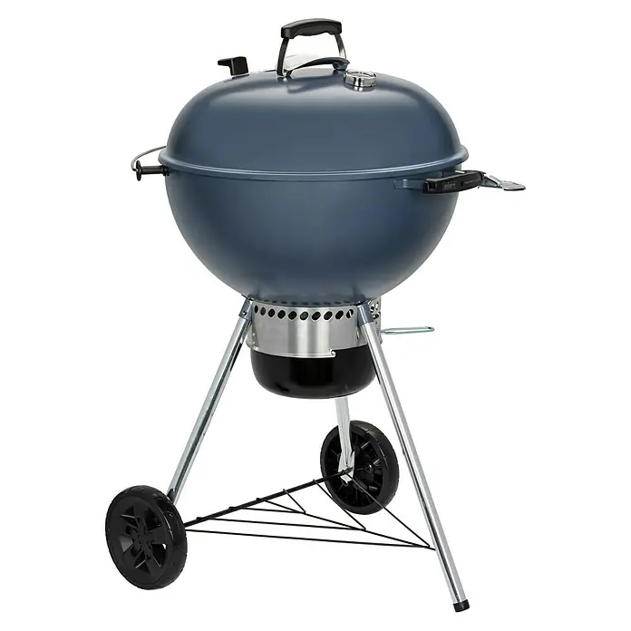 Weber Master-Touch GBS Kugelgrill C-5750 - Durchmesser Grillfläche: 57 cm, Slate Blue - Holzkohlegrill mit Deckel, Griff und Rollen für den einfachen Transport. Ideal für Grillabende im Freien.