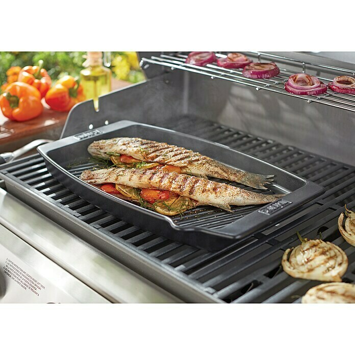 Weber Grillpfanne BBQ KeramikL x B x H: 47 x 28 x 4,4 cm Mood Shot