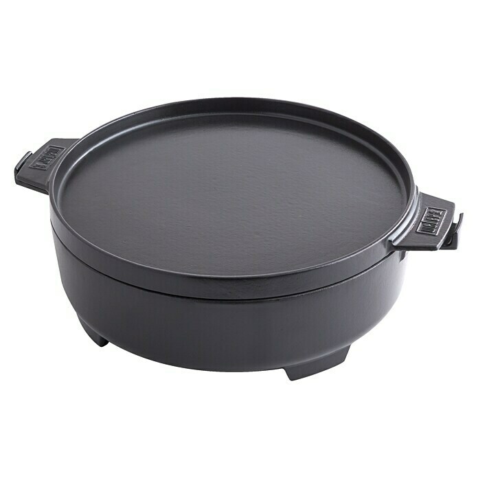 Weber Dutch Oven 2in1Gusseisen, Fassungsvermögen: 6,8 l Diagonal View