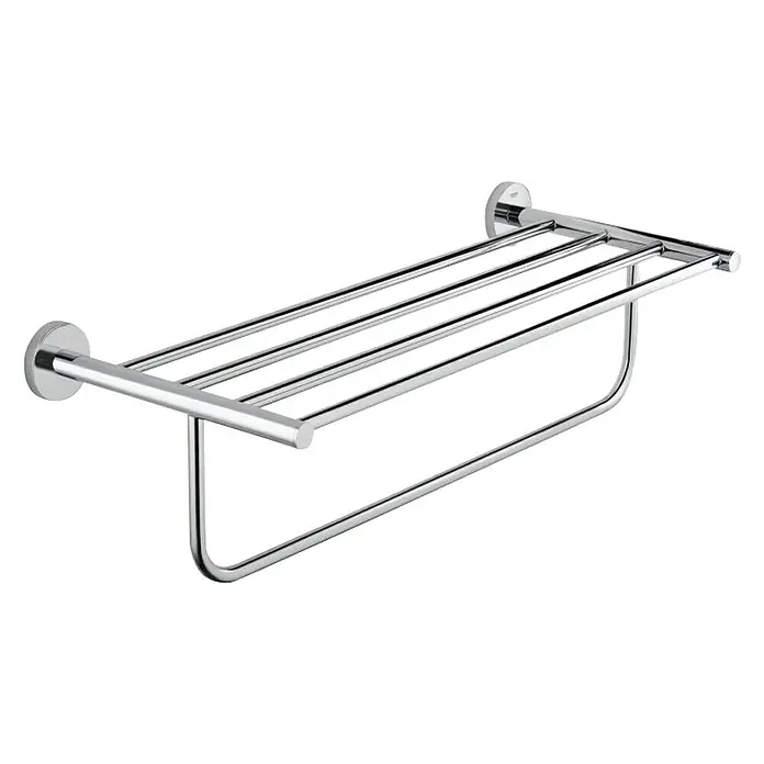 Grohe Bau Cosmopolitan Multi-Badetuchhalter - Mit Ablage, Chrom, Glänzend - Ein glänzender Handtuchhalter mit Ablage aus Chrom, ideal für jedes Badezimmer. Praktisch für Handtücher und andere Badutensilien.