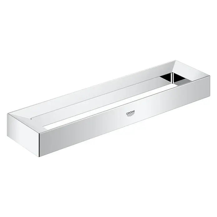 Grohe Selection Cube Handtuchring - Chrom, Glänzend - Ein glänzendes, rechteckiges Grohe Ablagefach mit minimalistischem Design, ideal für Badezimmer und Dusche.