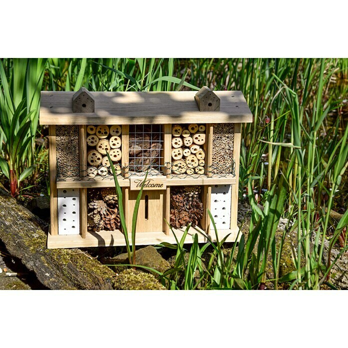 Dobar Insektenhotel Landsitz Superior47 x 12,5 x 34 cm, Eiche Mood Shot