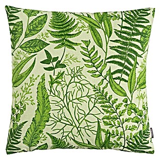 Kissen Fern Print (Hellgrün, 45 x 45 cm, 100 % Baumwolle)