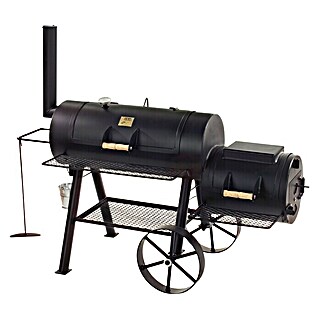 Joe´s Barbeque Smoker Texas Classic (Mit Rollwagen, Grillfläche Garkammer: 100 x 39 cm)