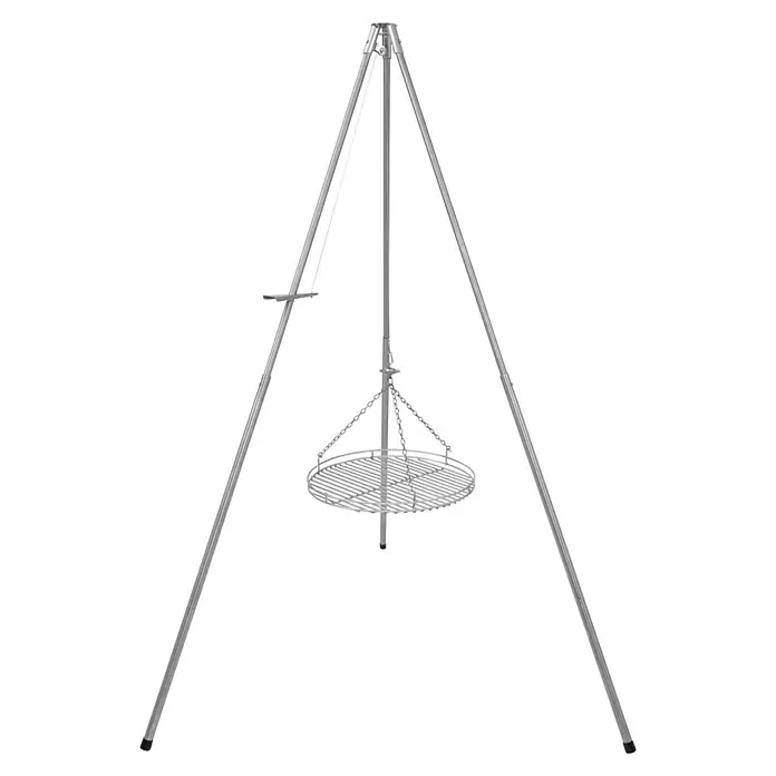 Schwenkgrill - Durchmesser Grillfläche: 50 cm, Höhe: 120 cm - Camping-Dreibein-Grill mit verstellbarer Grillfläche. Ideal zum Kochen im Freien über offenem Feuer. Robust und vielseitig.