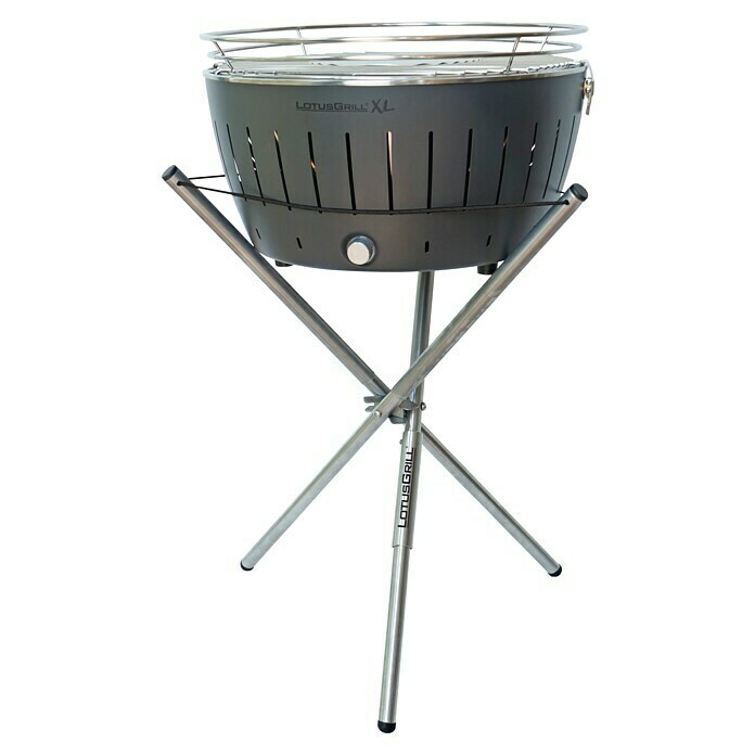 LotusGrill Raucharmer Holzkohlegrill XLAnthrazit, Hauptgrillfläche: Ø 43 cm Front View