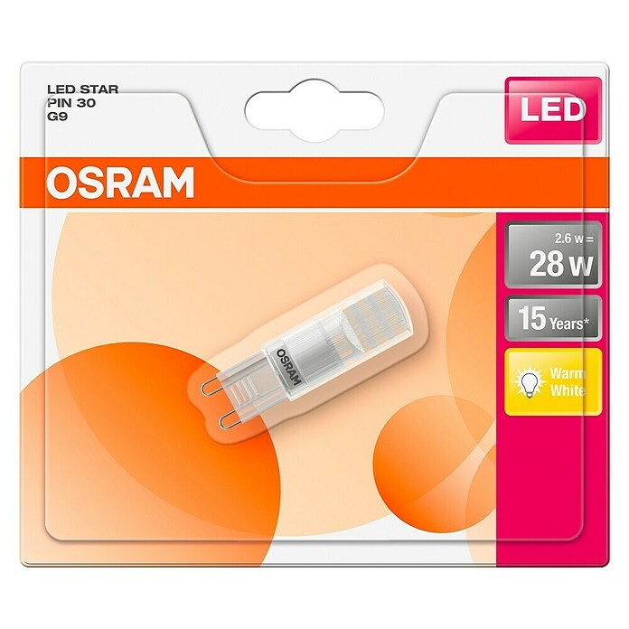 Osram Star Ledlamp Pin G9 (G9, Niet dimbaar, Warm wit, 290 lm, 2,6 W) | BAUHAUS