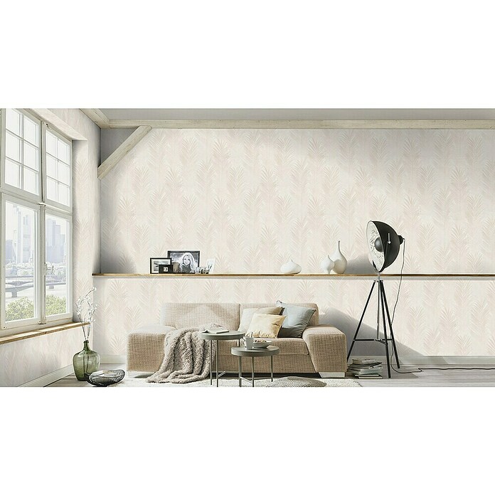 Dutch Wallcoverings Vliesbehang Bladeren Beige (Beige, Gebloemd, 10,05 x 0,53 m) | BAUHAUS