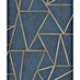 Dutch Wallcoverings Vliesbehang Grafisch Blauw/Goud  
