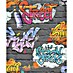 Dutch Wallcoverings Papierbehang Bakstenen Zwart/Graffiti 