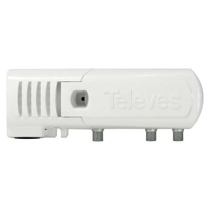 Televés Fuente de alimentación F - x 3, Conector F - Distribuidor de señal Televes blanco para la recepción de señales de TV, que garantiza una imagen clara y sin interferencias.