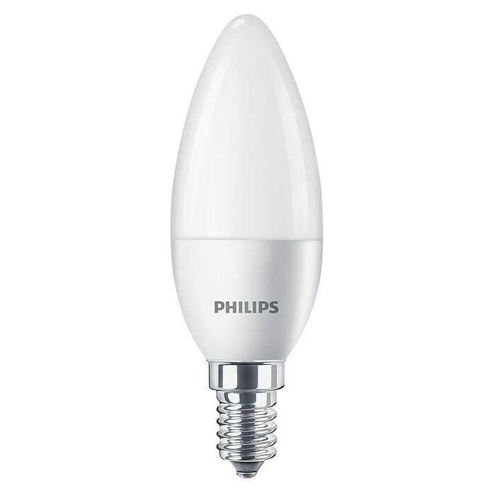 Philips Bombilla LED Vela y lustre (E14, No regulable, Blanco frío, 470 lm, 40 W)