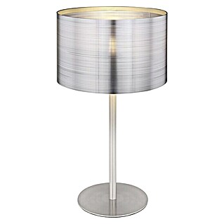 Globo Lámpara de sobremesa redonda (40 W, Ø x Al: 23 x 40 cm, Níquel mate, E14)