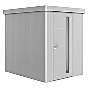 Biohort Neo Gerätehaus 2A (Außenbreite inkl. Dachüberstand: 180 cm, Außentiefe inkl. Dachüberstand: 236 cm, Stahl, Silber Metallic) | BAUHAUS