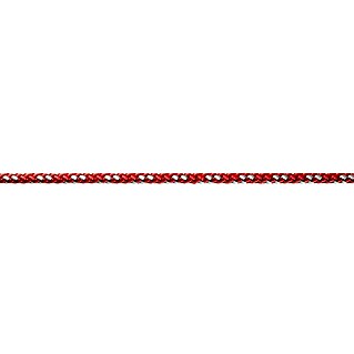 Robline Leine Meterware 8-Plaited-Dinghy (4 mm, Rot/Silber, Polyester)