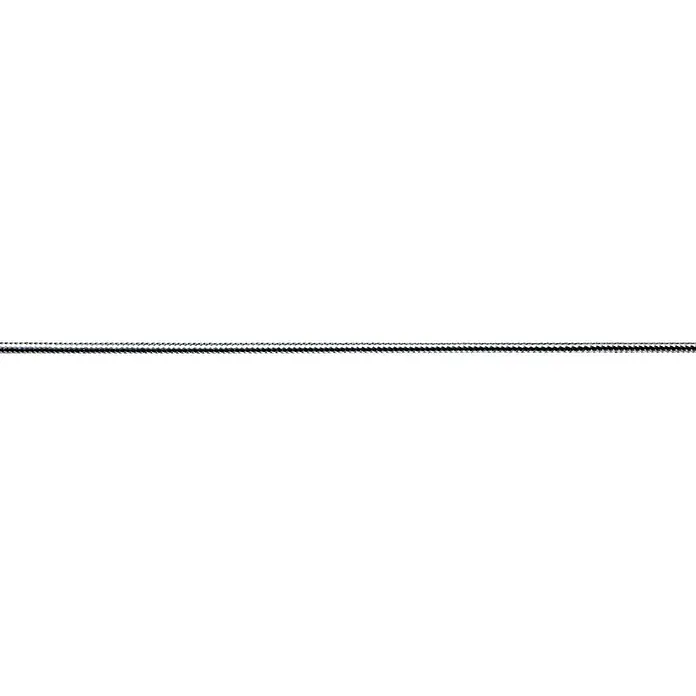 Robline Cuerda multiusos por metros Dinghy Control - Diámetro: 3 mm, Poliéster, Blanco/Azul marino - Primer plano de una delicada cadena de plata sobre un fondo oscuro, destacando su intrincada textura.