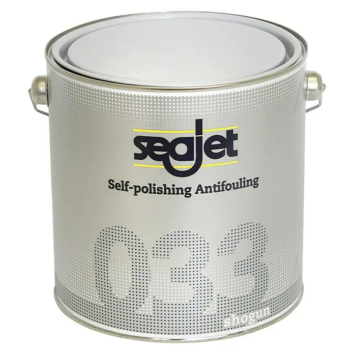 Seajet Selbstpolierendes Antifouling 033 Shogun - 2,5 l, Dunkelblau - Eine Dose Seajet 033 Shogun Antifouling-Farbe, ein selbstpolierendes Produkt zum Schutz von Booten vor Bewuchs.