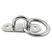 Marinetech Pločica s navojem za jarbol Mit Ring  (Oprema: Prsten, D x Š: 60 x 20 mm, Plemeniti čelik, Vrsta čelika: A2) | BAUHAUS