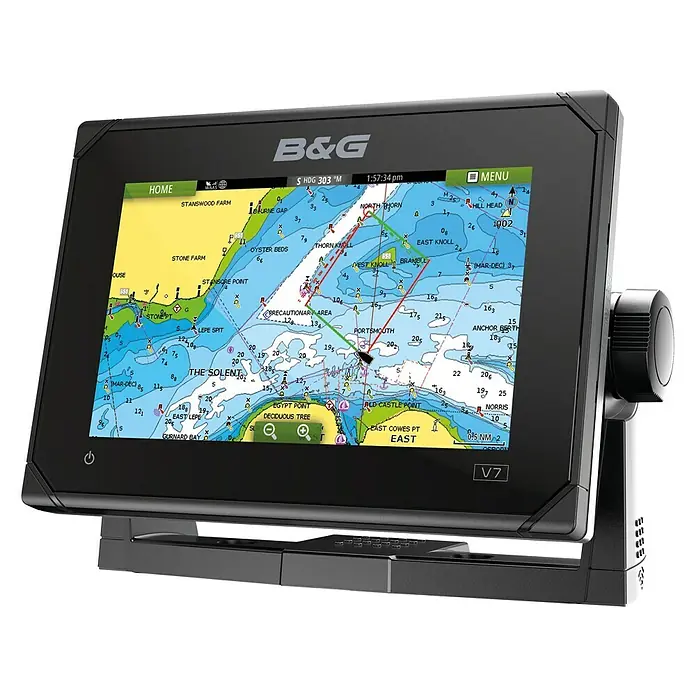 B&G Fishfinder & GPS-Kartenplotter Vulcan 7 R - Geber: Ohne Geber, Bildschirmtyp: 5″ WVGA color TFT LCD - B&G V7 Seekartenplotter mit detaillierter Navigationskarte für präzise Navigation auf See.