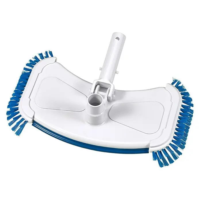 Malibu Poolsauger Ocean - Manuell, Durchmesser Anschluss: 32 mm - Poolreiniger-Bürstenkopf in Weiß und Blau für eine gründliche Poolreinigung. Ideal zum Entfernen von Ablagerungen und Algen.