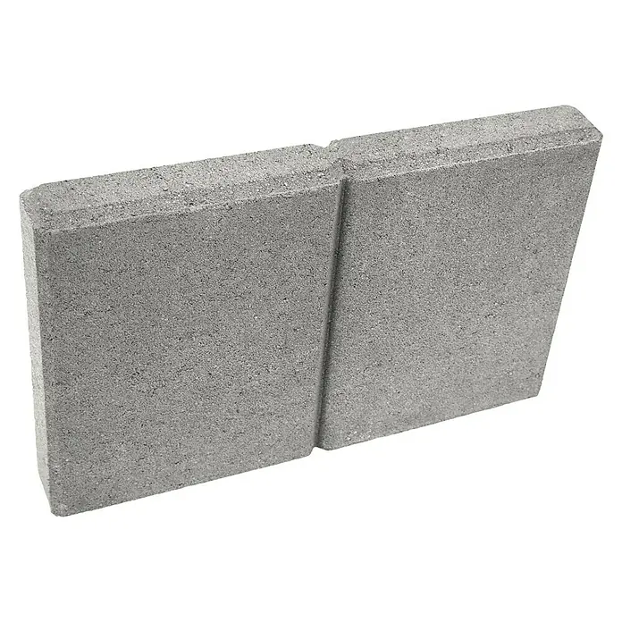 Christoph Randstein C-Line - 40 x 5 x 25 cm, Grau, Beton - Nahaufnahme eines grauen Betonpflastersteins mit Nut, ideal für Gehwege oder Terrassen. Die Textur des Steins ist gut sichtbar.