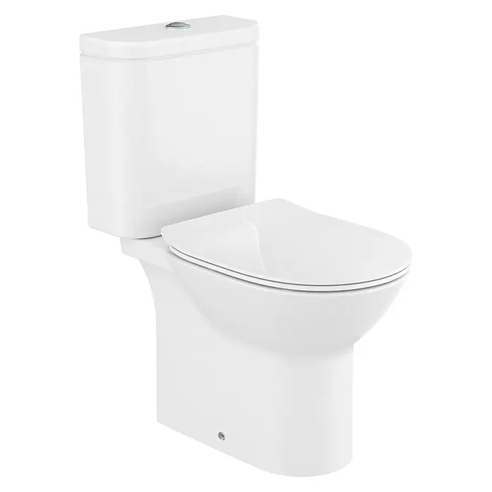 Roca Pack de WC Athena - Sin borde de descarga, Salida dual, Blanco - Elegante inodoro blanco. Su diseño simple y su estética limpia hacen de este inodoro un complemento ideal para cualquier baño moderno.