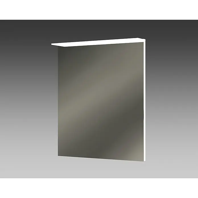 Camargue Lichtspiegel Downlight 1 - 60 x 70 cm - Ein elegantes rechteckiges Badezimmerspiegel-Modul mit integrierter Beleuchtung, das modernes Design und Funktionalität vereint.