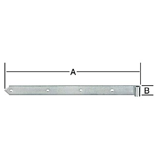 Stabilit Scharnier (B x H: 700 x 45 mm, Stahl, Innendurchmesser Rolle: 16 mm)