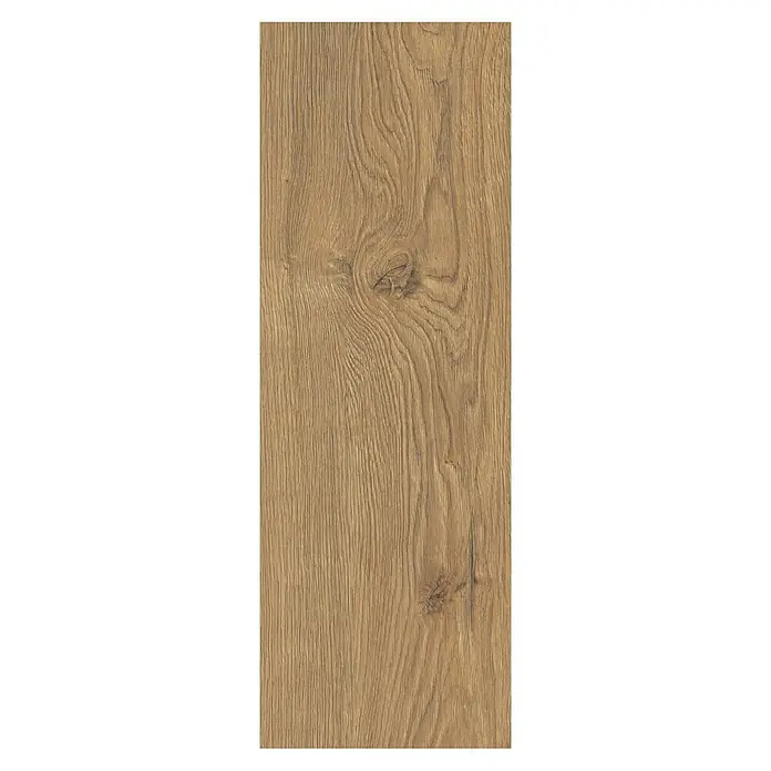 Living by Haro Laminatmuster Gigante Eiche Calgary Natur - 200 x 243 x 8 mm, Landhausdiele - Nahaufnahme eines Holzfußbodens, der die natürliche Maserung und Wärme des Holzes betont. Ideal für Wohnräume, die eine gemütliche Atmosphäre suchen.