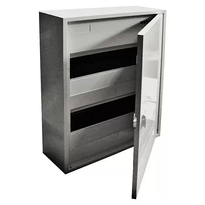 Gewiss Aufputz-Verteiler - Anzahl Reihen: 2 Stk., 30 x 37 cm, Weiß - Diagonale Ansicht