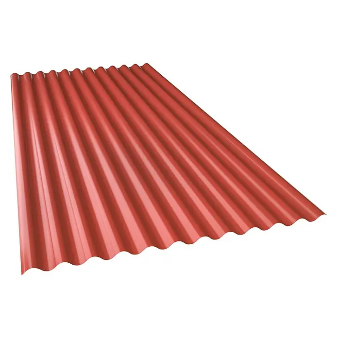Metdach Dachblech Wellblech - 350 cm x 88,3 cm x 0,4 mm, Rot - Rotes Wellblech für Dächer und Verkleidungen. Ideal für Neubau und Renovierung, robust und langlebig.