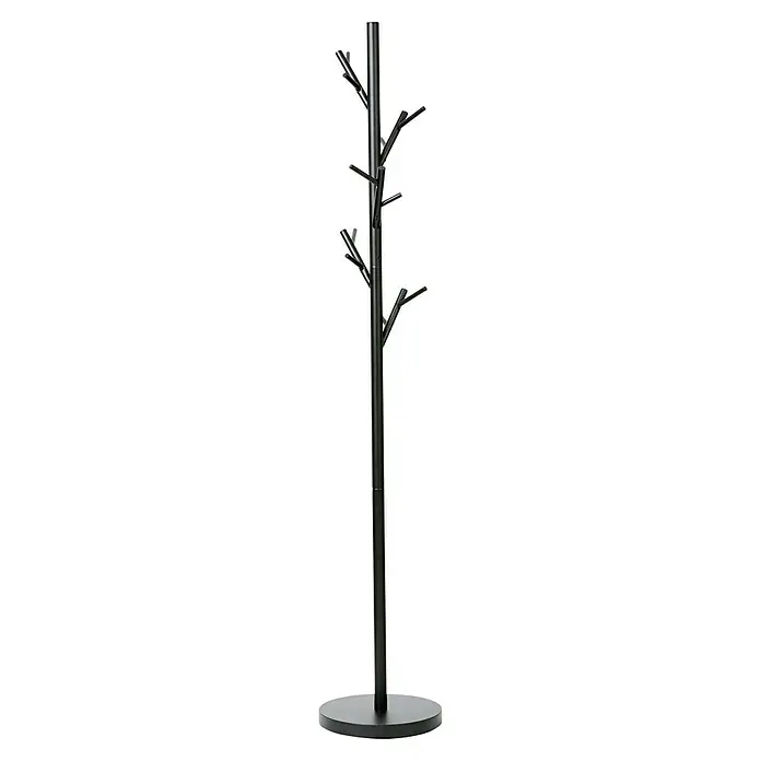 Garderobenständer Loft - Ø x H: 30 x 170 cm, Anzahl Haken: 15, Schwarz - Elegante Garderobe in Schwarz. Das moderne Design bietet viel Platz für Jacken und Mäntel. Robuste Konstruktion für den täglichen Gebrauch.