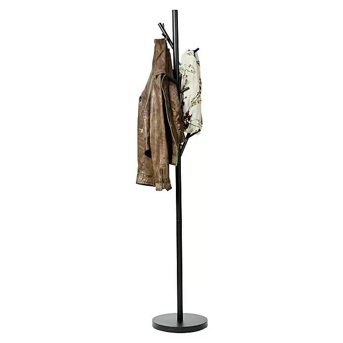 Garderobenständer Loft - Ø x H: 30 x 170 cm, Anzahl Haken: 15, Schwarz - Anwendungsbeispiel