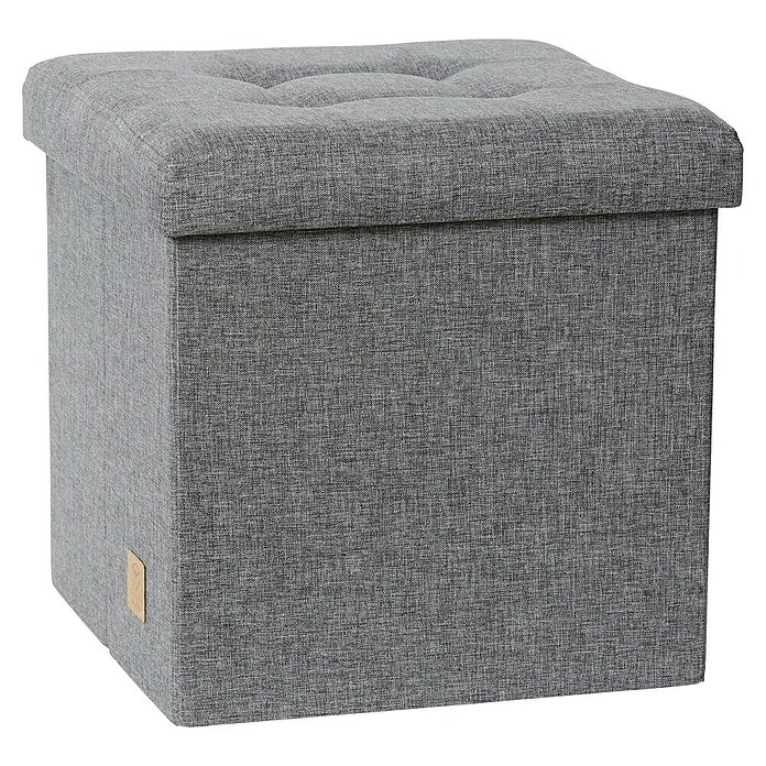 Store It Premium Hocker mit Stauraum Home (L x B x H: 38 x 38 x 38 cm, Grau) | BAUHAUS