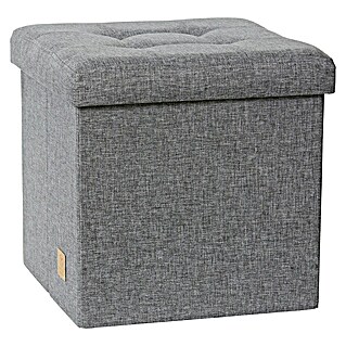 Store It Premium Hocker mit Stauraum Home (L x B x H: 38 x 38 x 38 cm, Grau)