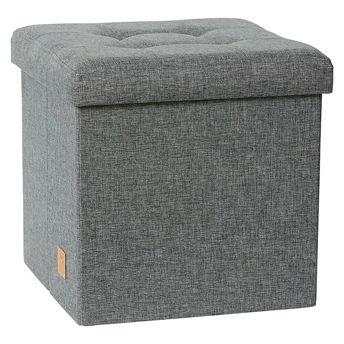 Store It Premium Hocker mit Stauraum HomeL x B x H: 38 x 38 x 38 cm, Grau Diagonal View