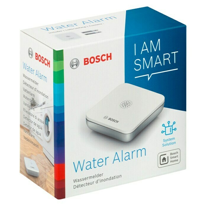 Bosch Smart Home Funk-WassermelderBatteriebetrieben, 75 x 75 x 25 mm Diagonal View