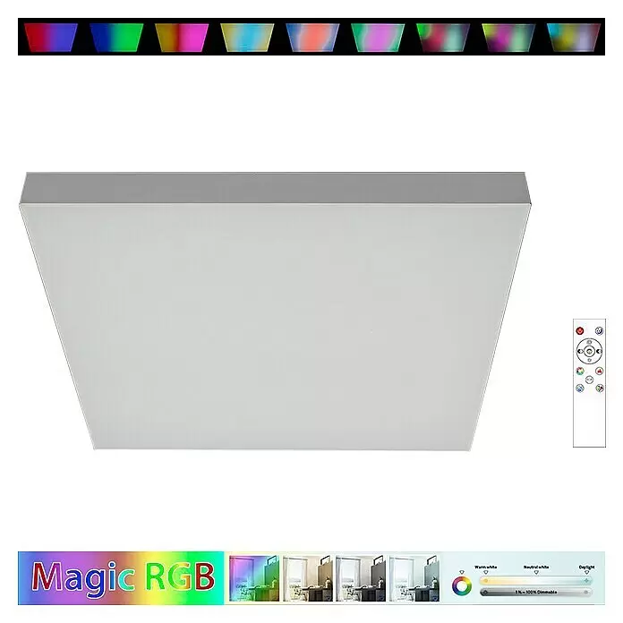 Briloner LED-Panel Magic - 38 W, L x B x H: 59 x 59 x 6,8 cm, Mehrfarbig - Anwendungsbeispiel