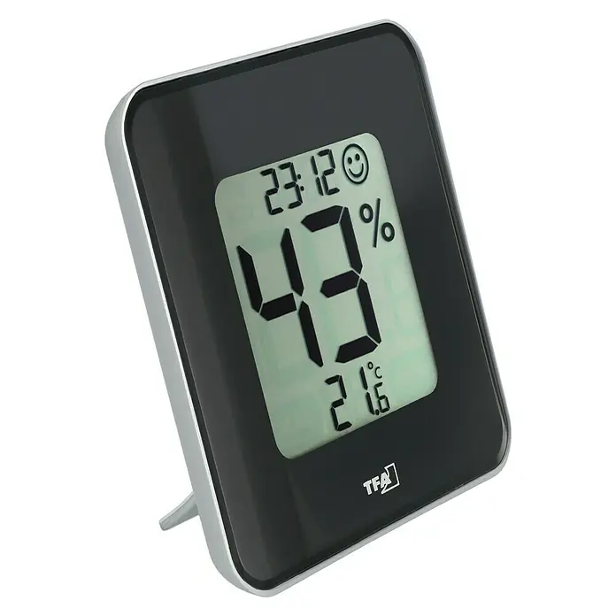 TFA Dostmann Thermo-Hygrometer Style - Digitales Raumklima Messgerät Mit Komfortanzeige