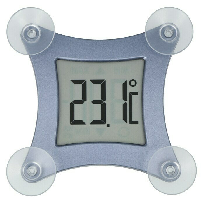 TFA Dostmann Fensterthermometer Poco DigitalAnzeige: Digital, Breite: 6,7 cm Front View