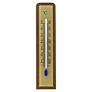 TFA Dostmann Termometar za unutarnju upotrebu (drvo oraha, Analogno, Visina: 13,3 cm)