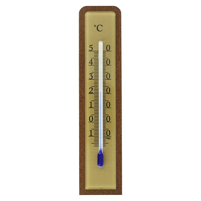 TFA Dostmann Innen-ThermometerNussbaum, Analog, Höhe: 13,3 cm Front View