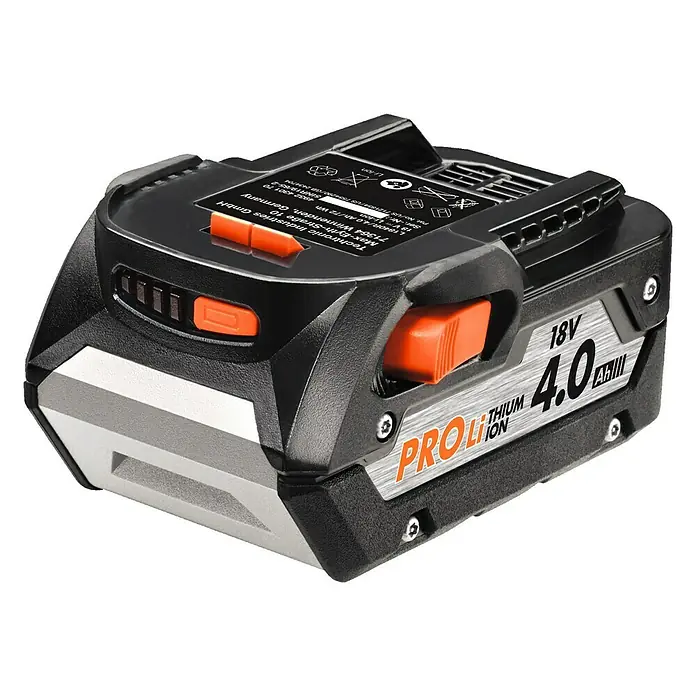 AEG Pro 18V Akku-Schlagbohrschrauber BSB18 C2 BL - 18 V, 1 Akku, 4 Ah, 65 Nm - Bild einer Prolion 18V 4.0 Ah Batterie.