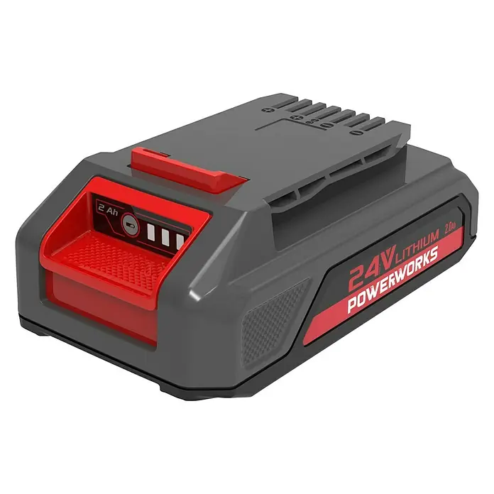 Powerworks Akku P24B2 - 24 V, 2 Ah, Li-Ionen - 24V Powerworks Lithium-Ionen-Akku mit 2,0Ah für Werkzeuge. Kompatibel mit Powerworks 24V-Geräten für kabellose Freiheit.