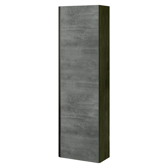 Hoge kast York Beton - Zwarte Greep (b x h: 40 x 140 cm) | BAUHAUS