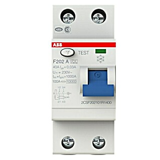ABB System pro M compact FI-Schalter F202 A-40/0.03 (40 A, Typ A, 30 mA, Polanzahl: 2)