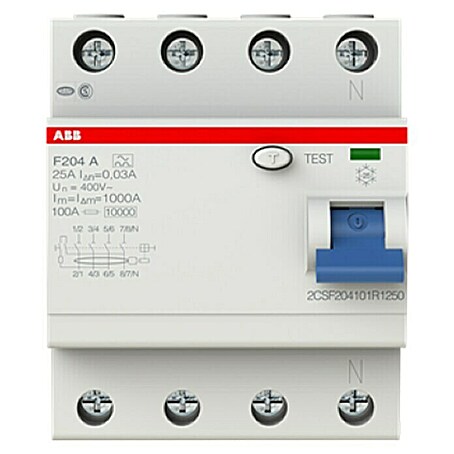 ABB System pro M compact FI-Schalter (25 A, Typ A, 30 mA, Polanzahl: 4)
