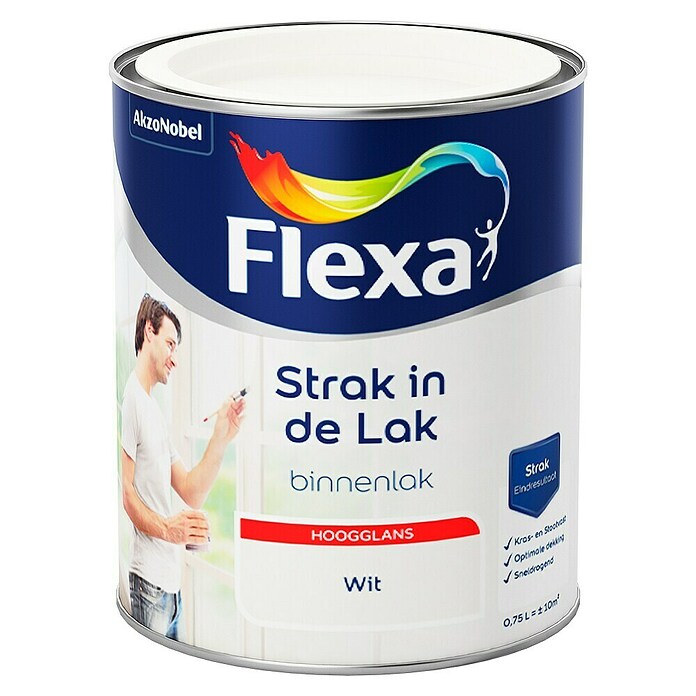 Flexa Strak in de Lak Kleurlak Wit (750 ml) | BAUHAUS