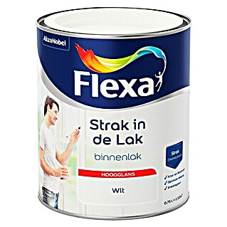Flexa Strak in de Lak Lak Wit (Wit, 750 ml, Hoogglans)