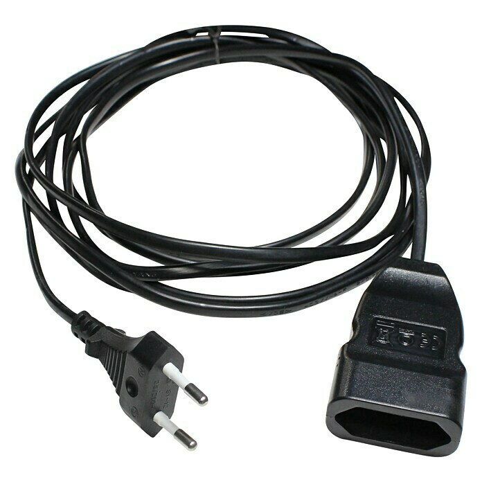 Voltomat Produžni kabel s Euro priključkom i prekidačem (H03VVH2-F2x0,75, 3 m, Crna)